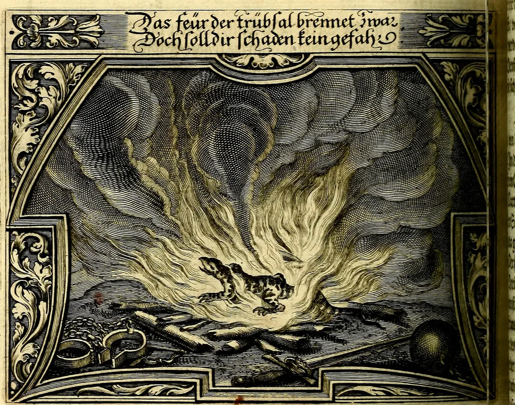 An illustration from Heilig-epistolischer Bericht, Licht, Geleit, und Freud. Das ist : Emblematische Fürstllung der heiligen Sonn- und festtäglichen Episteln; in welcher gründlicher Bericht von den rechten Wort-Verstand ertheilet, dem wahren Christenthum ein helles licht furgetragen, und ein sicheres Geleit mit beigefügten Gebeten und Gesängen zu der himmlischen Freude gezeiget wird, 1663, leaf 821