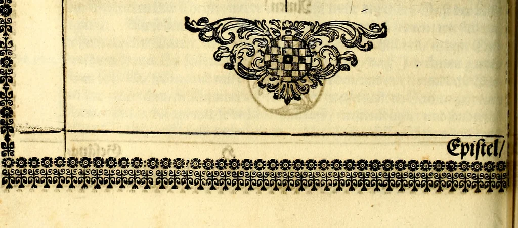 An illustration from Heilig-epistolischer Bericht, Licht, Geleit, und Freud. Das ist : Emblematische Fürstllung der heiligen Sonn- und festtäglichen Episteln; in welcher gründlicher Bericht von den rechten Wort-Verstand ertheilet, dem wahren Christenthum ein helles licht furgetragen, und ein sicheres Geleit mit beigefügten Gebeten und Gesängen zu der himmlischen Freude gezeiget wird, 1663, leaf 95