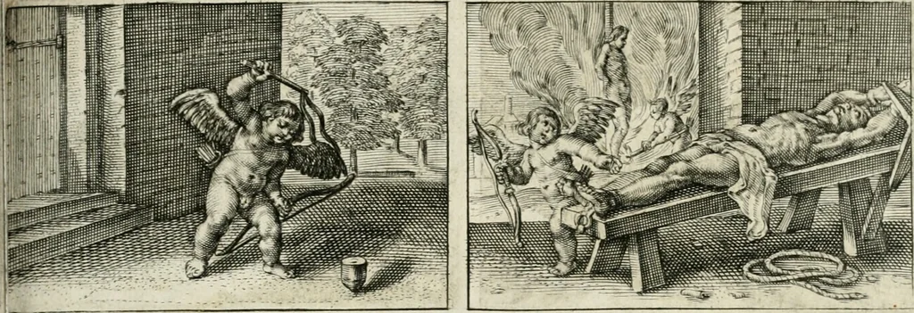 An illustration from Dan. Heinsii Nederduytsche poemata, 1618, leaf 100