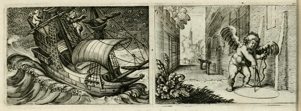 An illustration from Dan. Heinsii Nederduytsche poemata, 1618, leaf 104