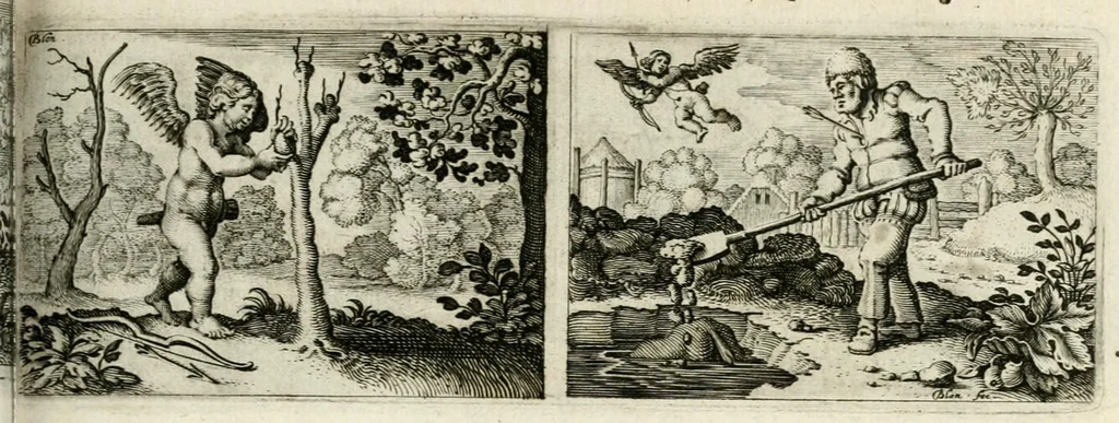 An illustration from Dan. Heinsii Nederduytsche poemata, 1618, leaf 121