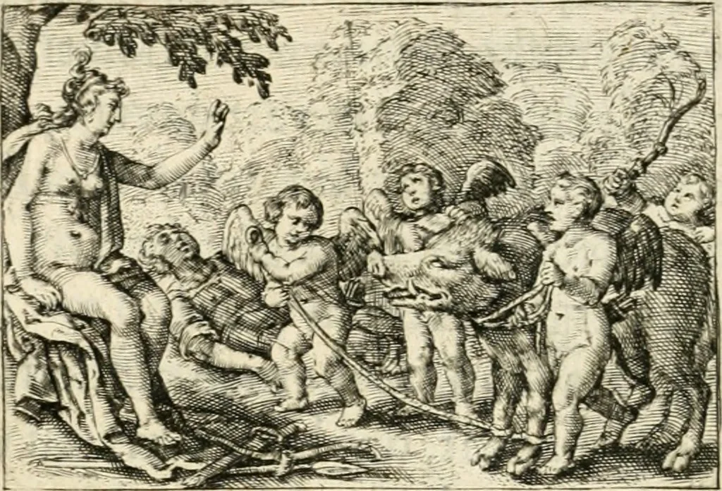 An illustration from Dan. Heinsii Nederduytsche poemata, 1618, leaf 67