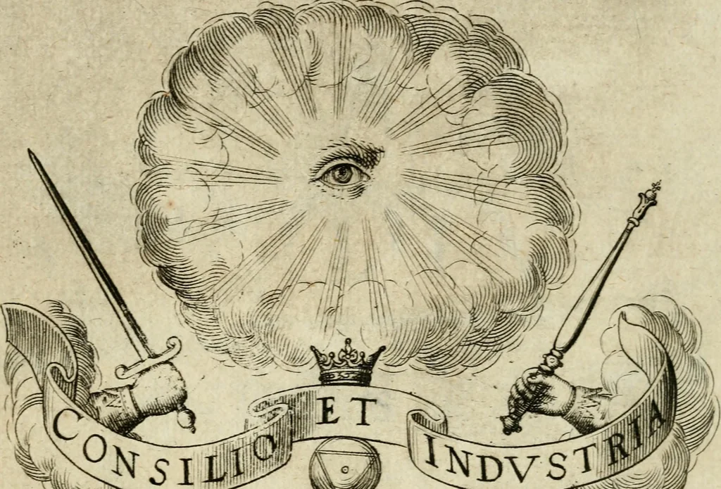 An illustration from Helicon Boemo-Hercynius : in quo nouem applausibus coronatur neo-rex Boemiae Leopoldvs, 1656, leaf 12