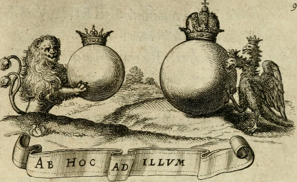An illustration from Helicon Boemo-Hercynius : in quo nouem applausibus coronatur neo-rex Boemiae Leopoldvs, 1656, leaf 22
