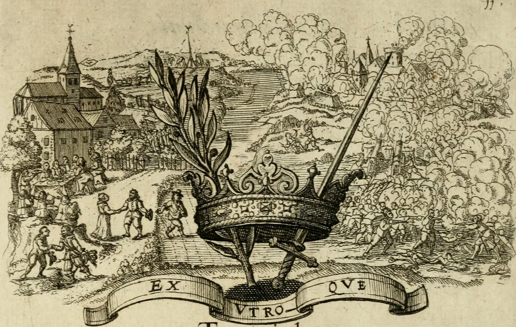 An illustration from Helicon Boemo-Hercynius : in quo nouem applausibus coronatur neo-rex Boemiae Leopoldvs, 1656, leaf 26
