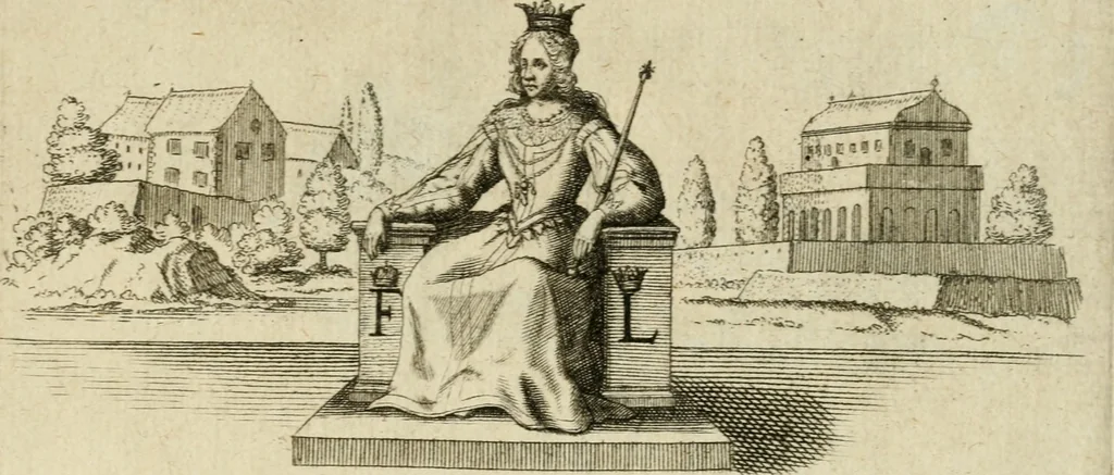 An illustration from Helicon Boemo-Hercynius : in quo nouem applausibus coronatur neo-rex Boemiae Leopoldvs, 1656, leaf 36