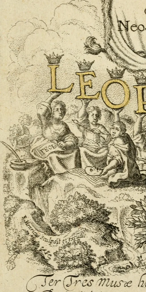 An illustration from Helicon Boemo-Hercynius : in quo nouem applausibus coronatur neo-rex Boemiae Leopoldvs, 1656, leaf 4