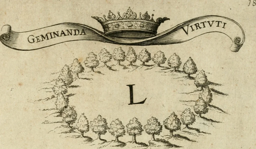 An illustration from Helicon Boemo-Hercynius : in quo nouem applausibus coronatur neo-rex Boemiae Leopoldvs, 1656, leaf 40
