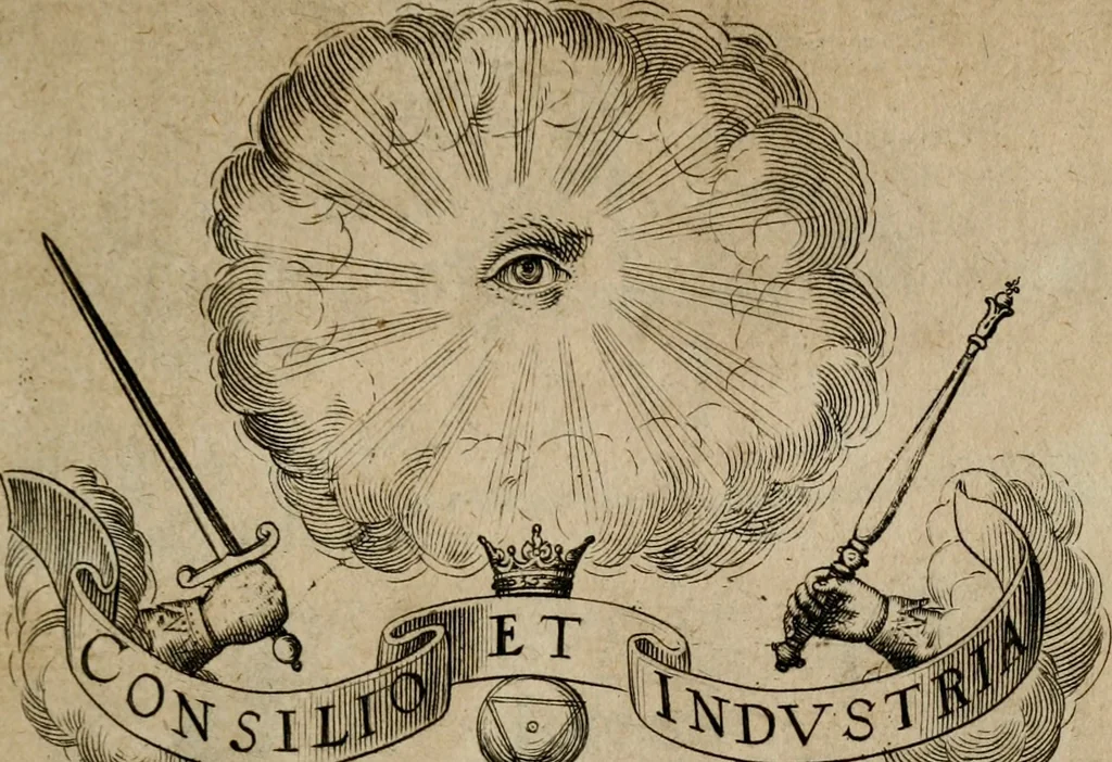 An illustration from Helicon Boemo-Hercynius, in quo nouem applausibus coronatur Neo-Rex Boemiæ Leopoldus, 1656, leaf 14