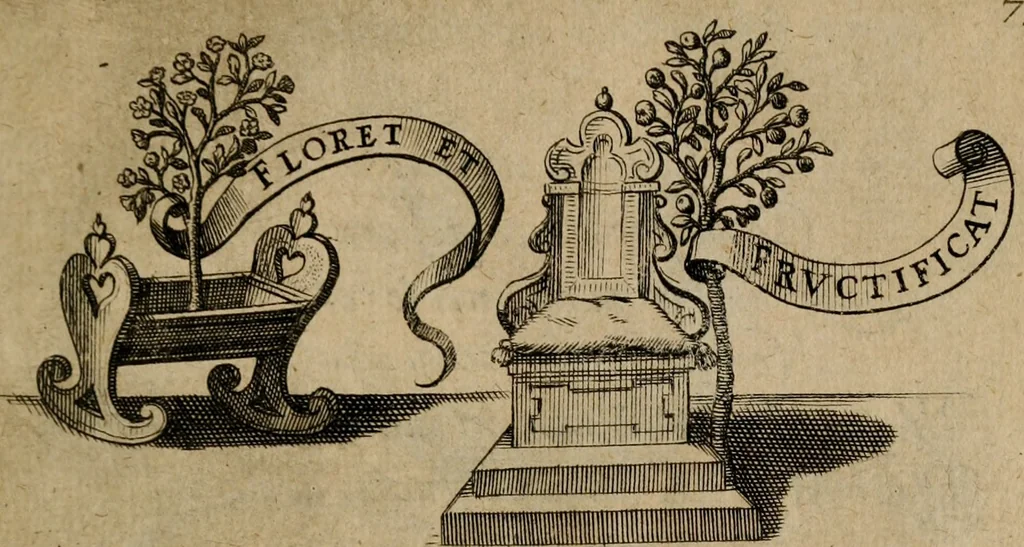 An illustration from Helicon Boemo-Hercynius, in quo nouem applausibus coronatur Neo-Rex Boemiæ Leopoldus, 1656, leaf 20