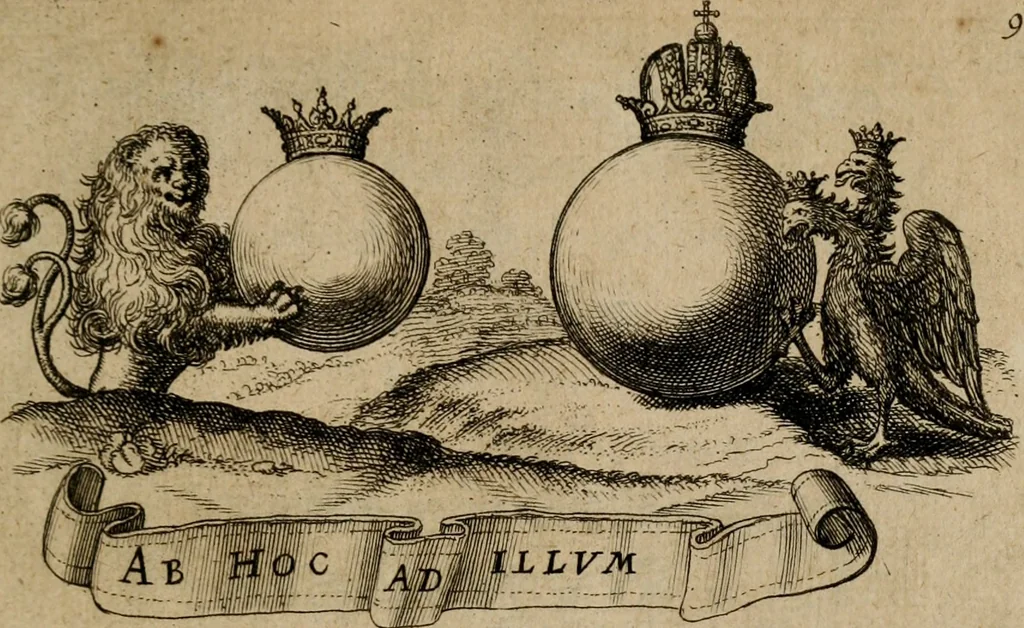 An illustration from Helicon Boemo-Hercynius, in quo nouem applausibus coronatur Neo-Rex Boemiæ Leopoldus, 1656, leaf 24