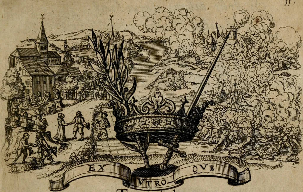 An illustration from Helicon Boemo-Hercynius, in quo nouem applausibus coronatur Neo-Rex Boemiæ Leopoldus, 1656, leaf 28