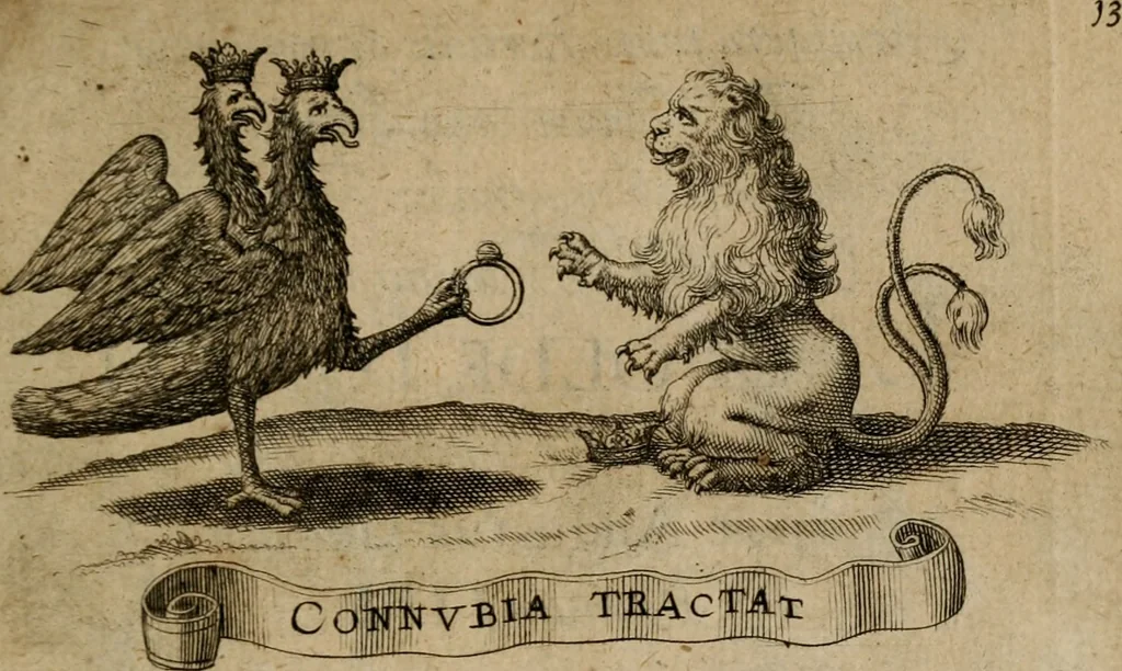 An illustration from Helicon Boemo-Hercynius, in quo nouem applausibus coronatur Neo-Rex Boemiæ Leopoldus, 1656, leaf 32