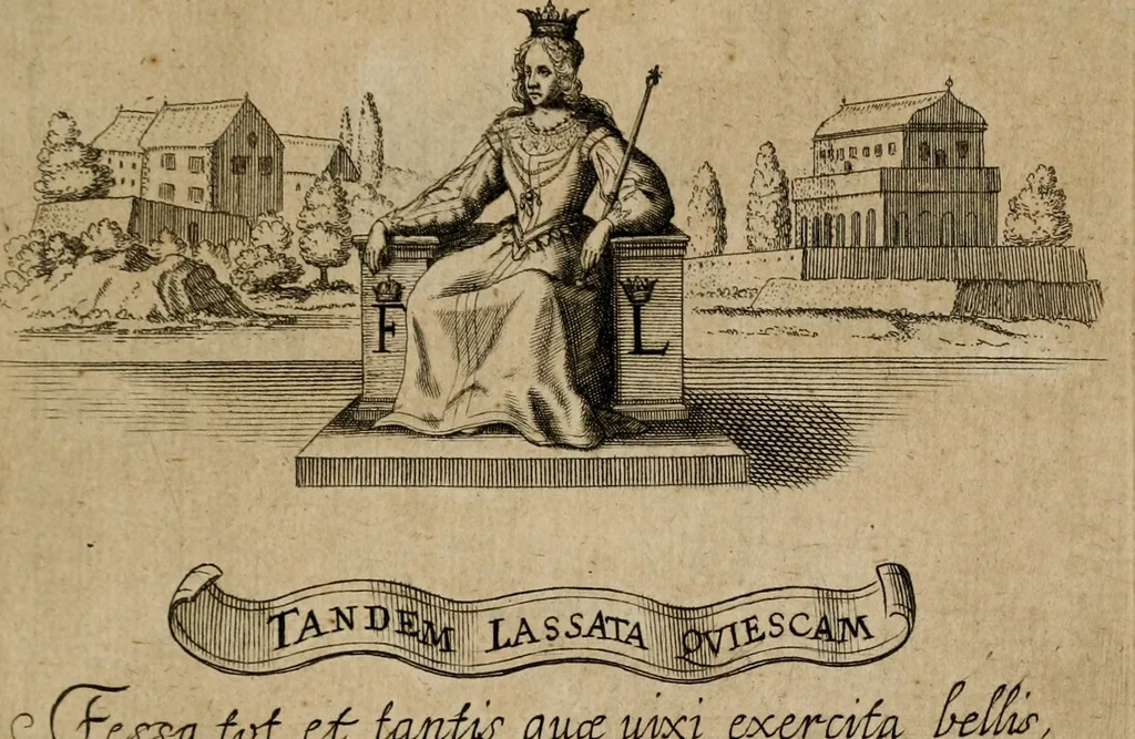 An illustration from Helicon Boemo-Hercynius, in quo nouem applausibus coronatur Neo-Rex Boemiæ Leopoldus, 1656, leaf 38