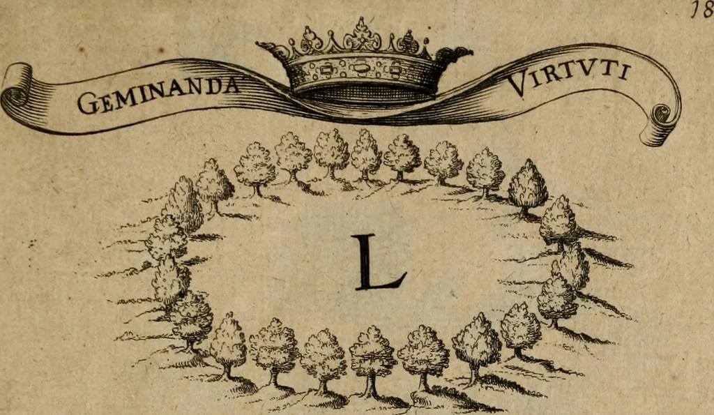 An illustration from Helicon Boemo-Hercynius, in quo nouem applausibus coronatur Neo-Rex Boemiæ Leopoldus, 1656, leaf 42