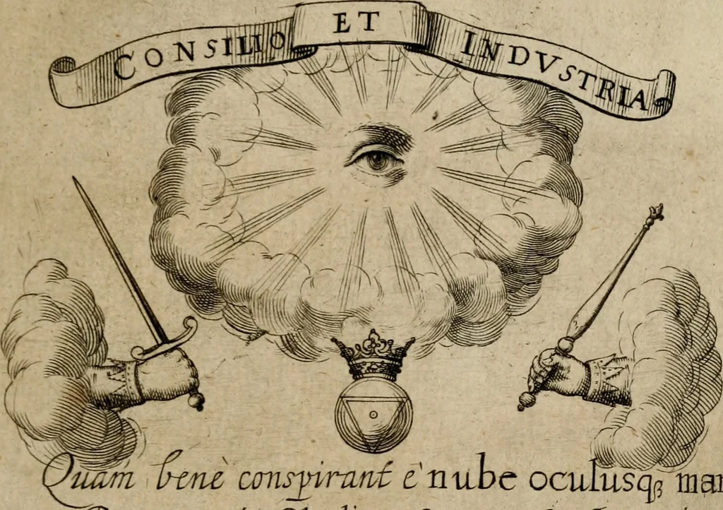 An illustration from Helicon Boemo-Hercynius, in quo nouem applausibus coronatur Neo-Rex Boemiæ Leopoldus, 1656, leaf 46