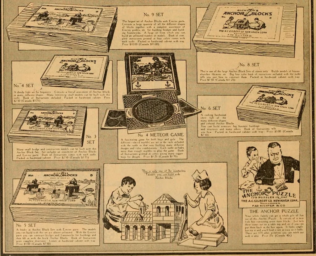 An illustration from Hello boys! look at these Gilbert toys., 1919, leaf 12