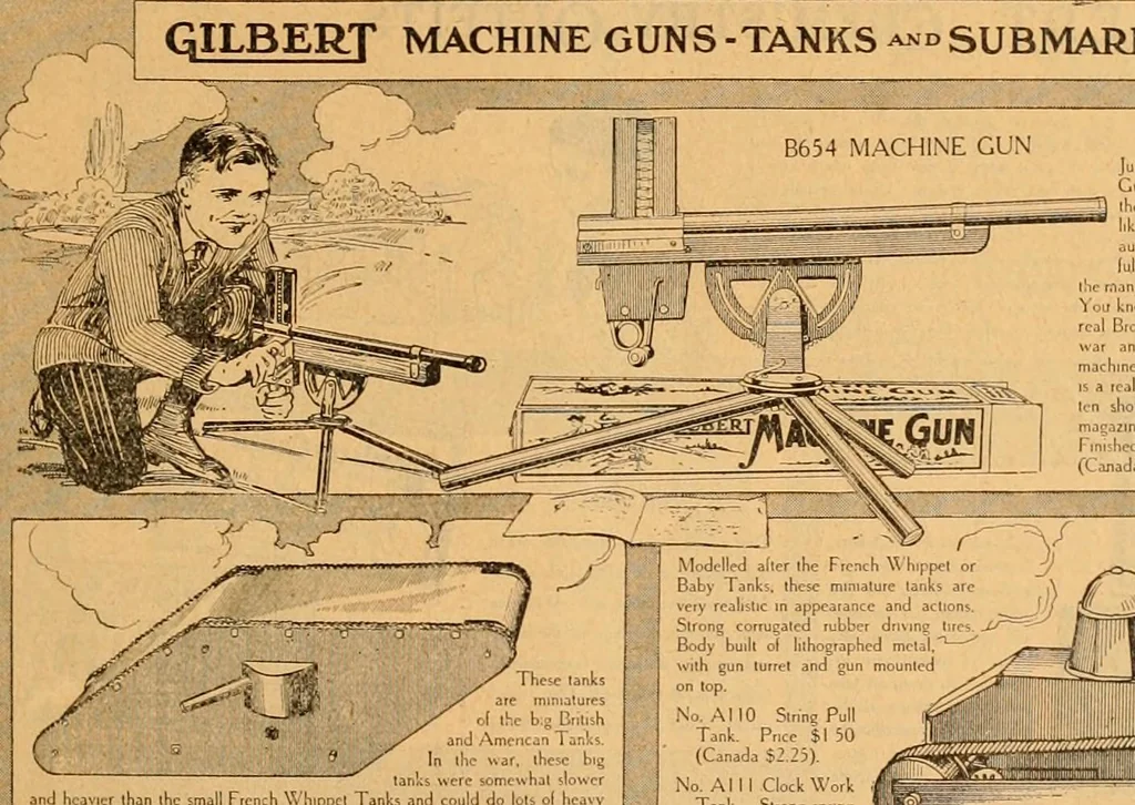 An illustration from Hello boys! look at these Gilbert toys., 1919, leaf 13