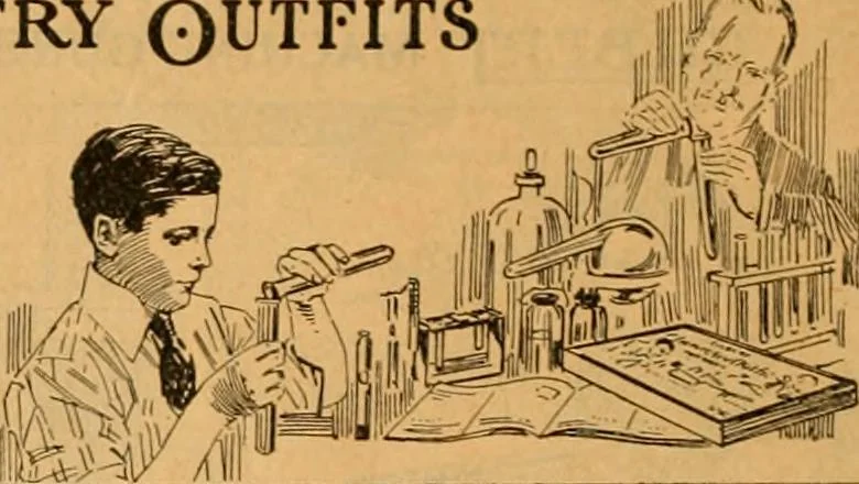 An illustration from Hello boys! look at these Gilbert toys., 1919, leaf 14