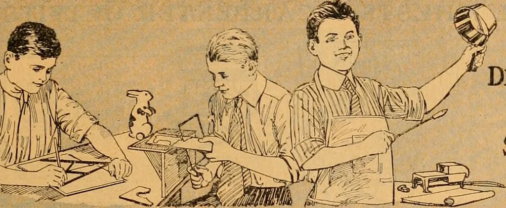 An illustration from Hello boys! look at these Gilbert toys., 1919, leaf 15