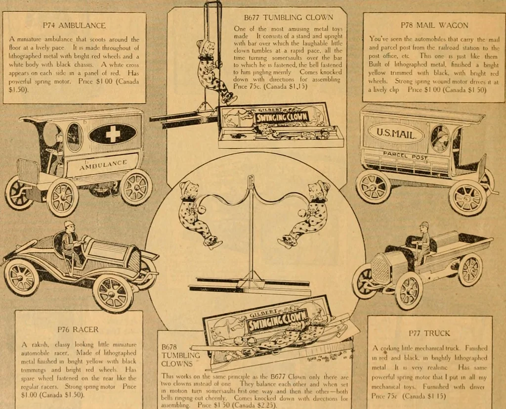 An illustration from Hello boys! look at these Gilbert toys., 1919, leaf 18