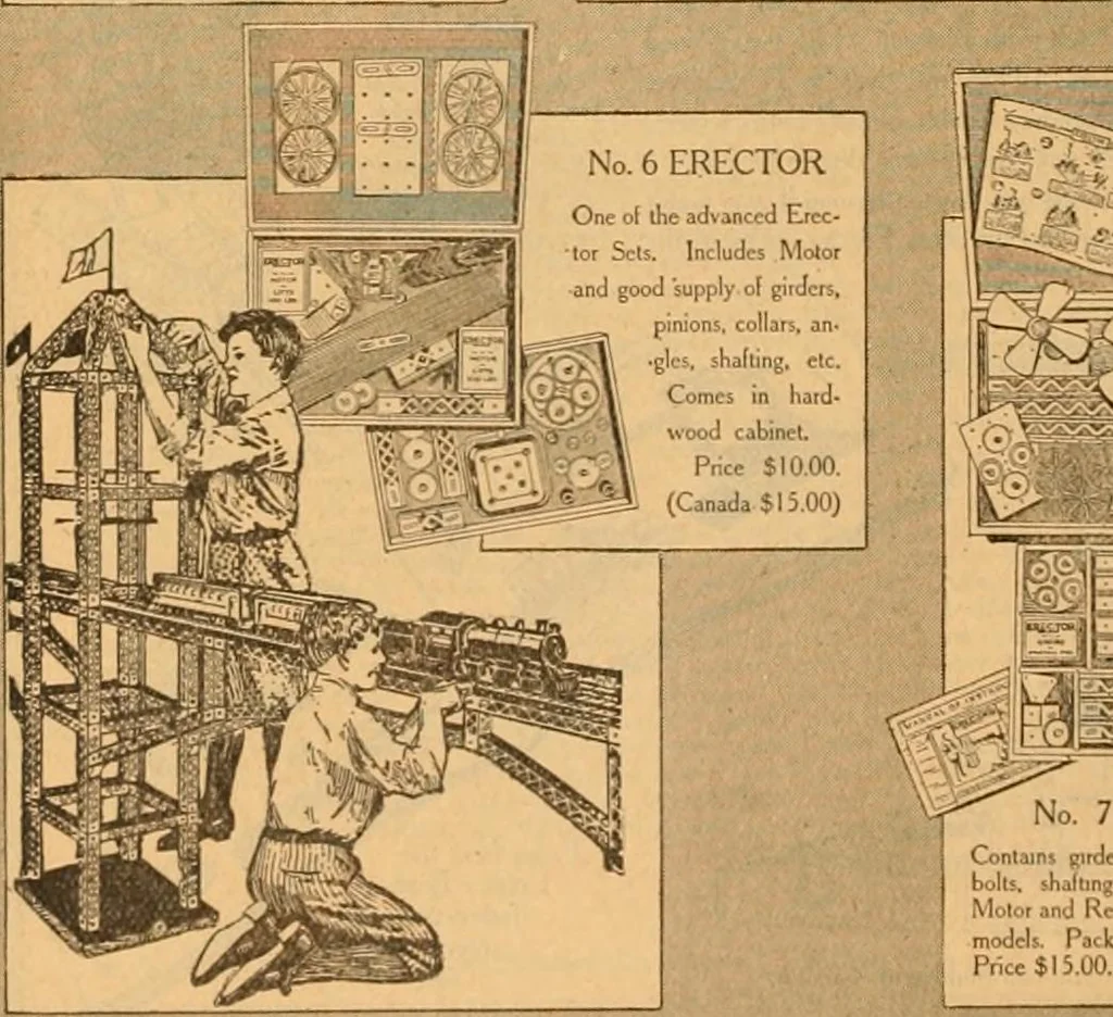 An illustration from Hello boys! look at these Gilbert toys., 1919, leaf 4