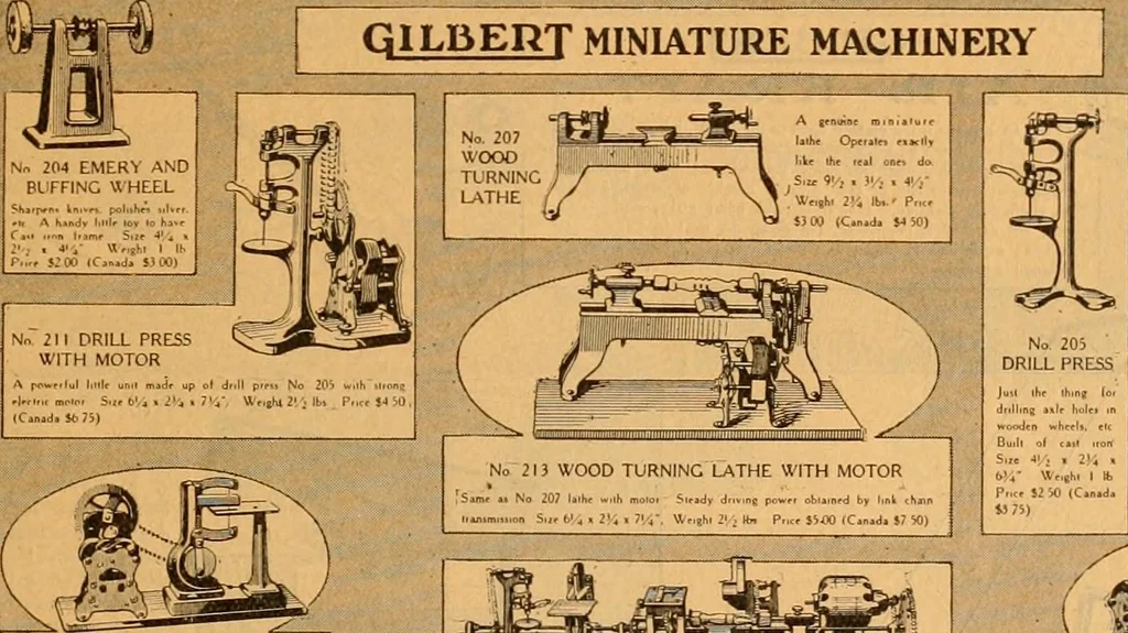 An illustration from Hello boys! look at these Gilbert toys., 1919, leaf 7