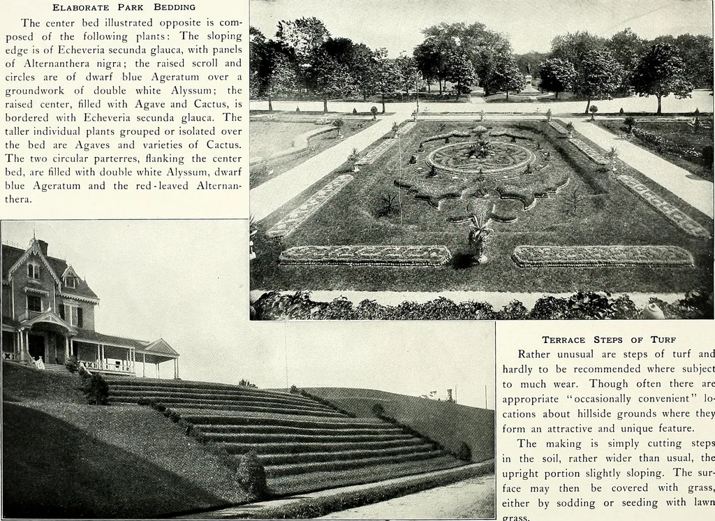 An illustration from Henderson's picturesque gardens and ornamental gardening illustrated, 1908, leaf 22