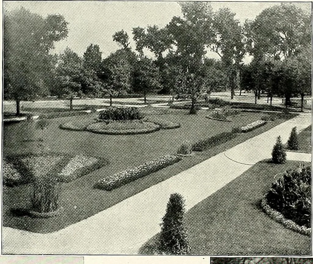 An illustration from Henderson's picturesque gardens and ornamental gardening illustrated, 1908, leaf 55