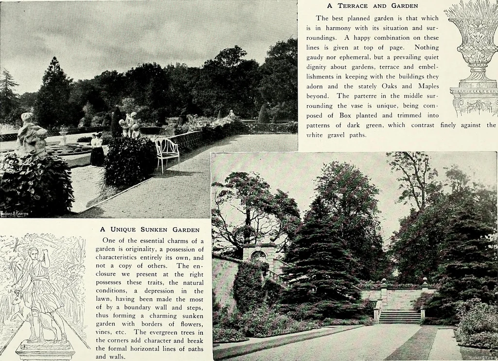 An illustration from Henderson's picturesque gardens and ornamental gardening illustrated, 1908, leaf 70