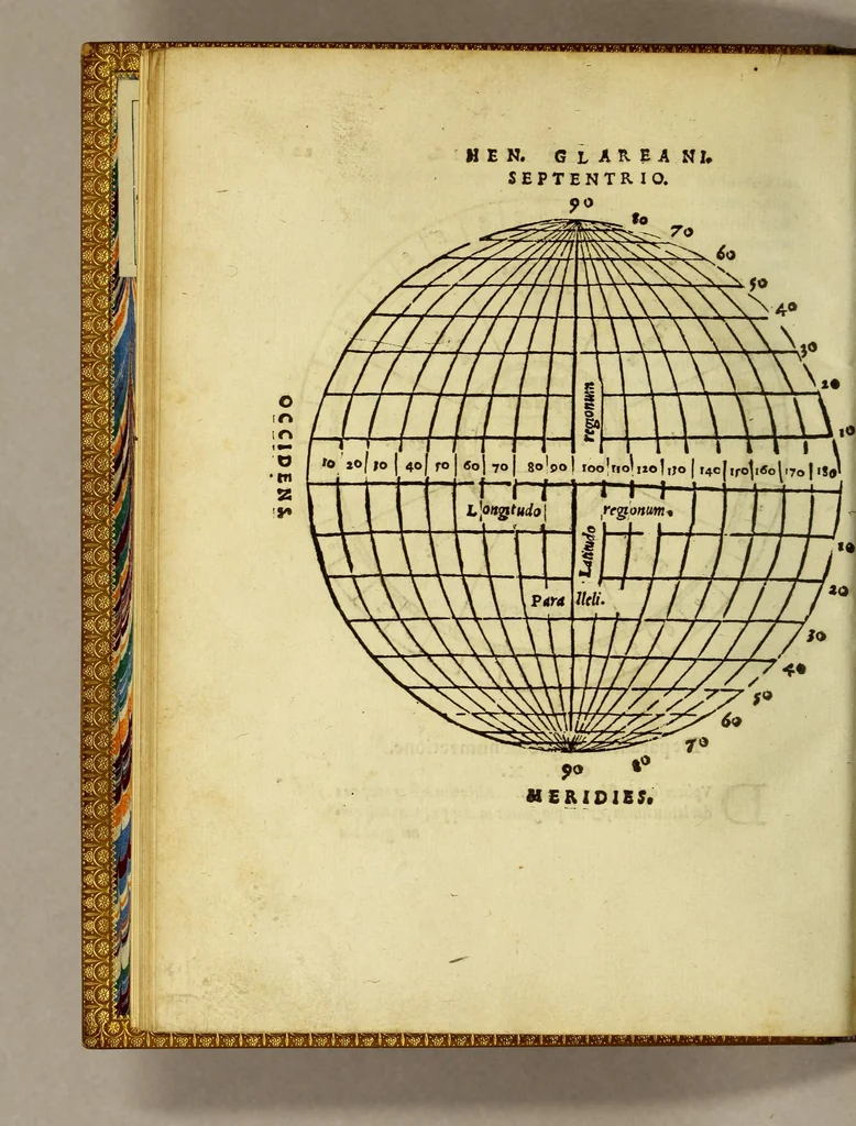 An illustration from Henrici Glareani Heluitii, poetae laureati de geographia liber unus,, 1543, leaf 32