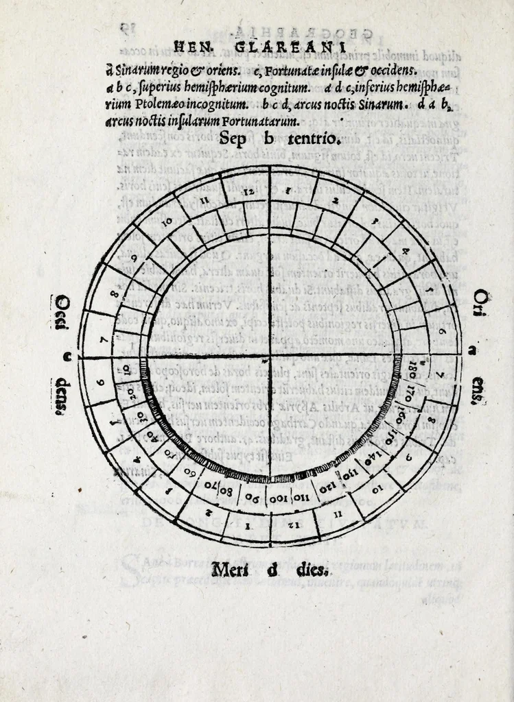 An illustration from Henrici Glareani Helvetii poetae lavreati De geographia liber vnvs, 1533, leaf 44
