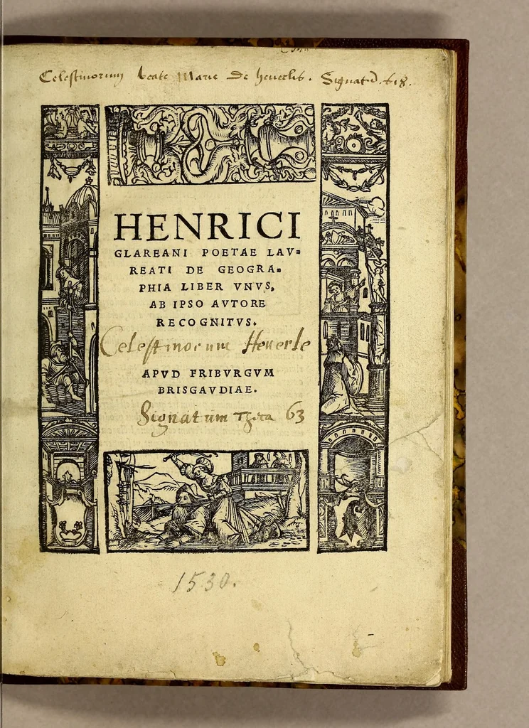 An illustration from Henrici Glareani poetae laureati de geographia liber unus,, 1530, leaf 9