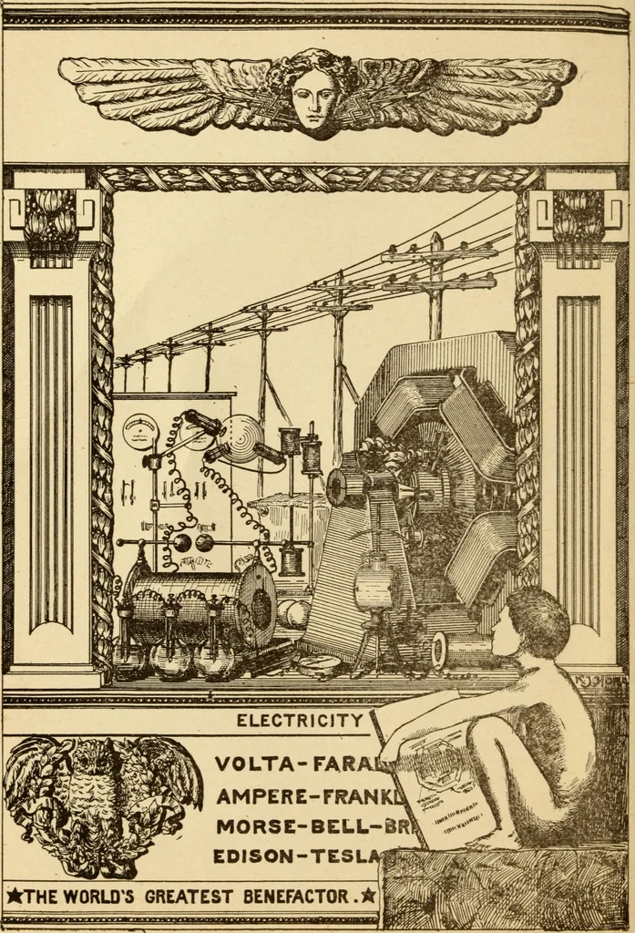 An illustration from Henry and Hora's modern electricity; a practical working encyclopedia, 1915, leaf 5