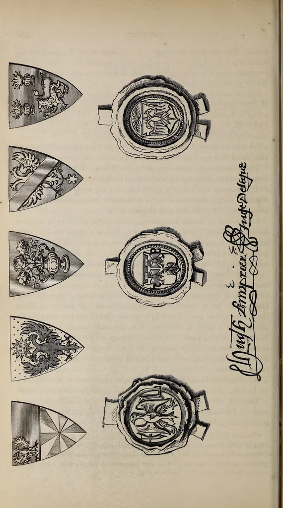 An illustration from The Herald and genealogist, 1863, leaf 556