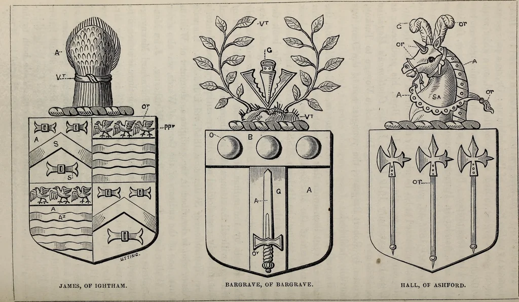 An illustration from The Herald and genealogist, 1865, leaf 438