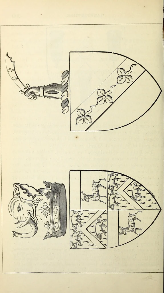 An illustration from The Herald and genealogist, 1865, leaf 521