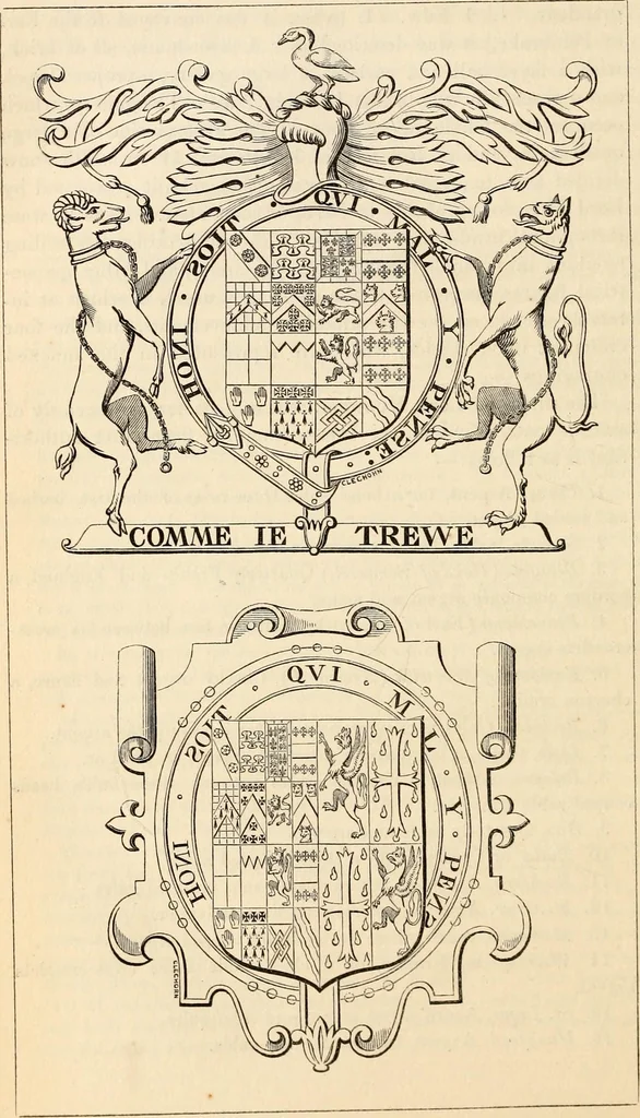 An illustration from The Herald and genealogist, 1862, leaf 402