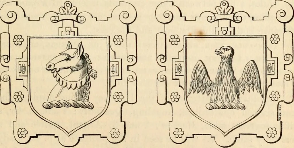 An illustration from The Herald and genealogist, 1862, leaf 403