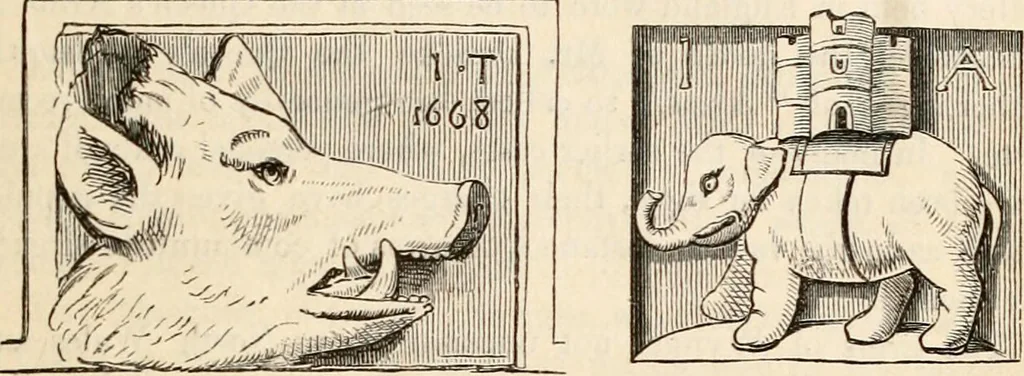 An illustration from The Herald and genealogist, 1862, leaf 517