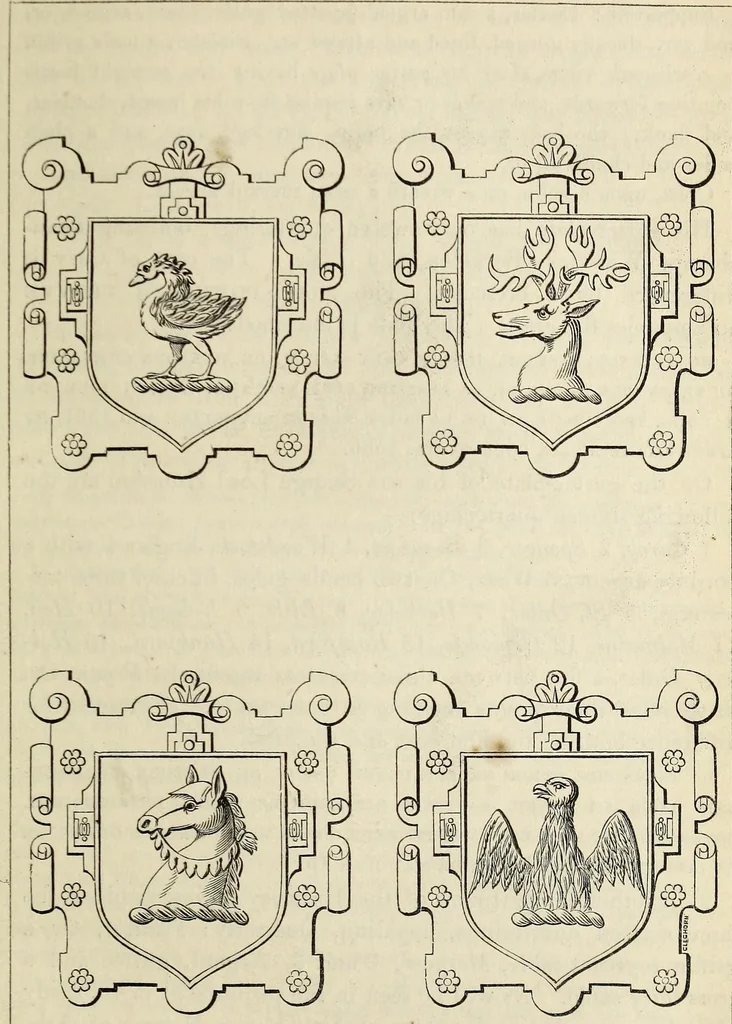 An illustration from The Herald and genealogist, 1867, leaf 403