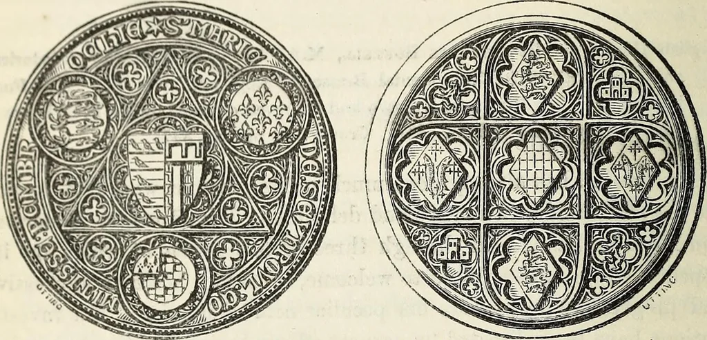 An illustration from The Herald and genealogist, 1870, leaf 84