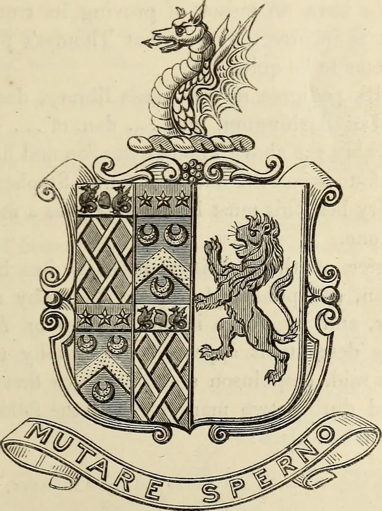 An illustration from The Herald and genealogist, 1871, leaf 142