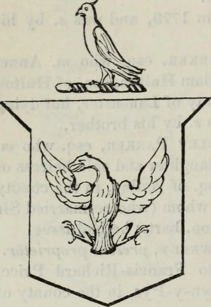 An illustration from A genealogical and heraldic history of the commoners of Great Britain and Ireland enjoying territorial possessions or high official rank, but uninvested with heritable honours, 1836, leaf 146