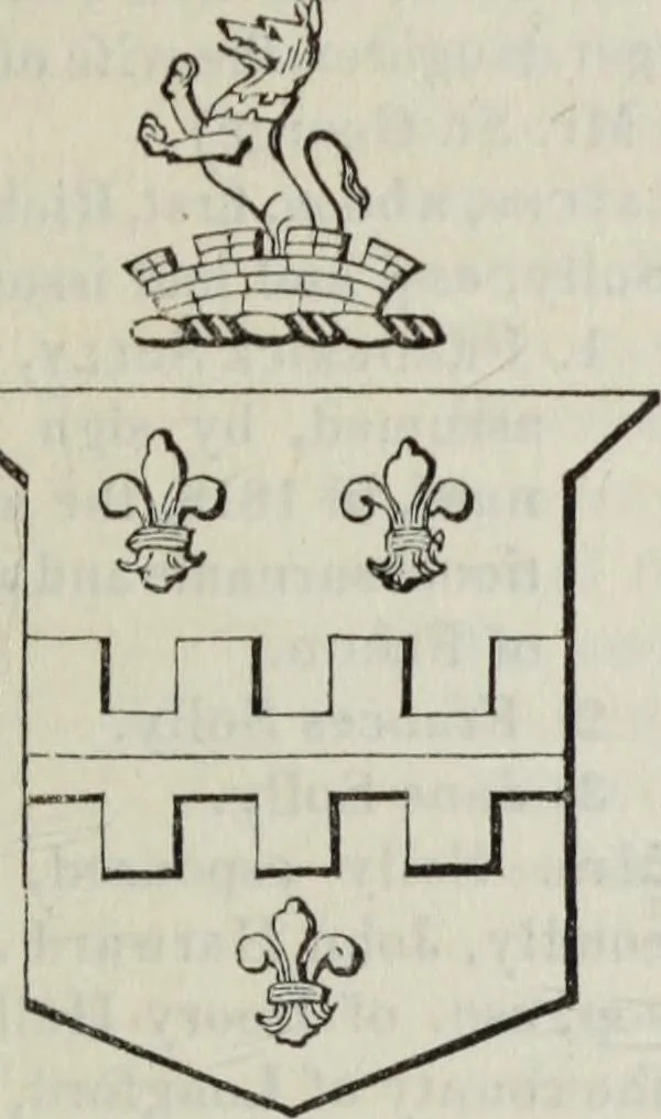 An illustration from A genealogical and heraldic history of the commoners of Great Britain and Ireland enjoying territorial possessions or high official rank, but uninvested with heritable honours, 1836, leaf 149