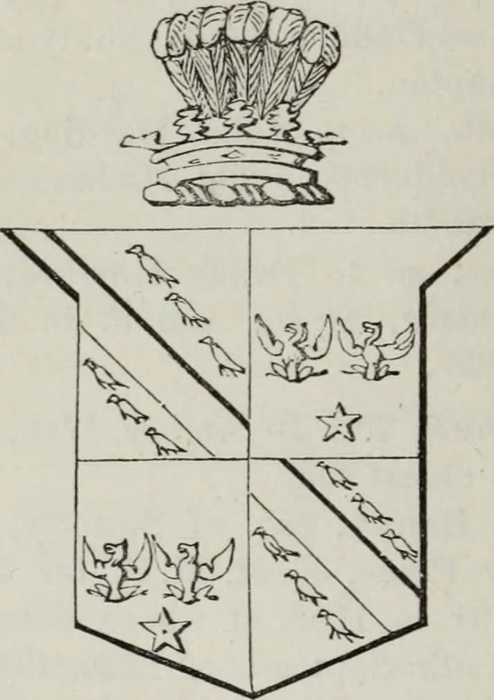 An illustration from A genealogical and heraldic history of the commoners of Great Britain and Ireland enjoying territorial possessions or high official rank, but uninvested with heritable honours, 1836, leaf 170