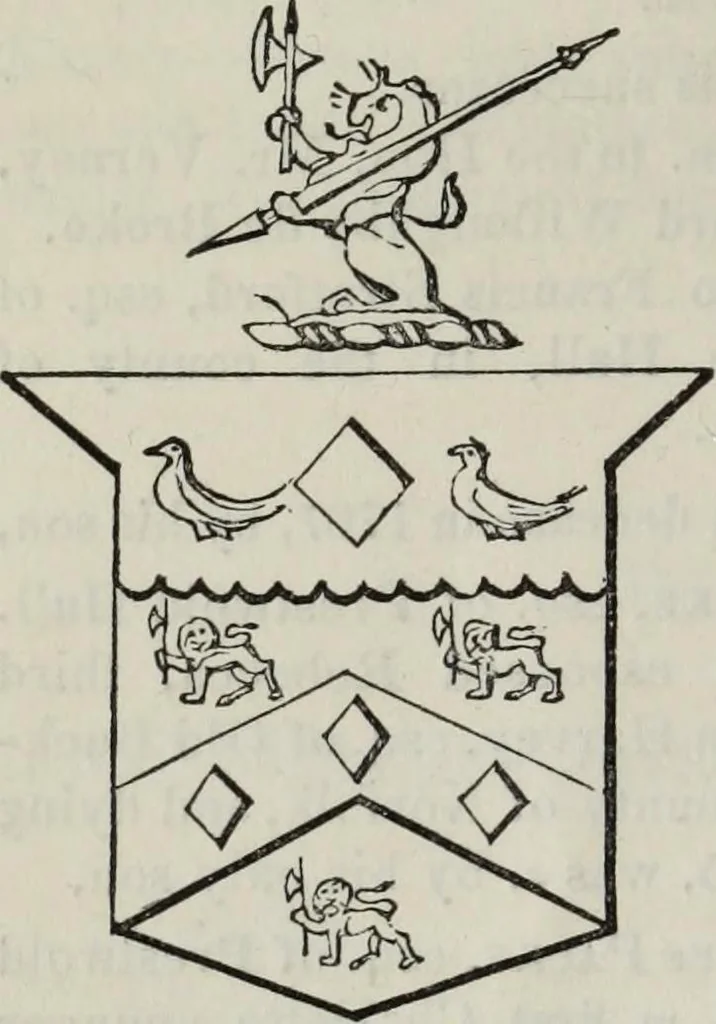 An illustration from A genealogical and heraldic history of the commoners of Great Britain and Ireland enjoying territorial possessions or high official rank, but uninvested with heritable honours, 1836, leaf 186