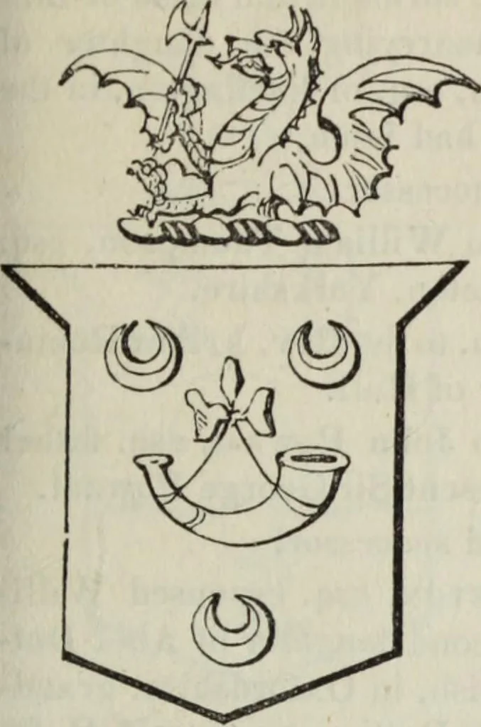 An illustration from A genealogical and heraldic history of the commoners of Great Britain and Ireland enjoying territorial possessions or high official rank, but uninvested with heritable honours, 1836, leaf 213