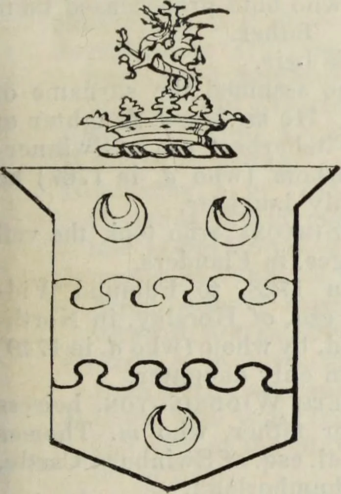 An illustration from A genealogical and heraldic history of the commoners of Great Britain and Ireland enjoying territorial possessions or high official rank, but uninvested with heritable honours, 1836, leaf 225