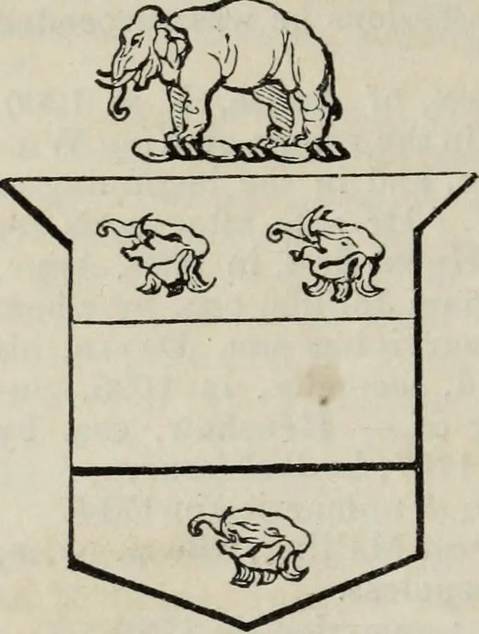 An illustration from A genealogical and heraldic history of the commoners of Great Britain and Ireland enjoying territorial possessions or high official rank, but uninvested with heritable honours, 1836, leaf 252